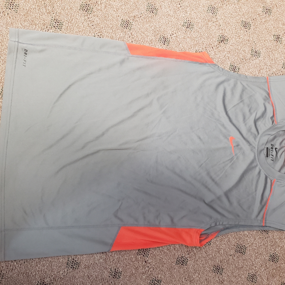 Nike Dri-FIT Gray and Orange Tank